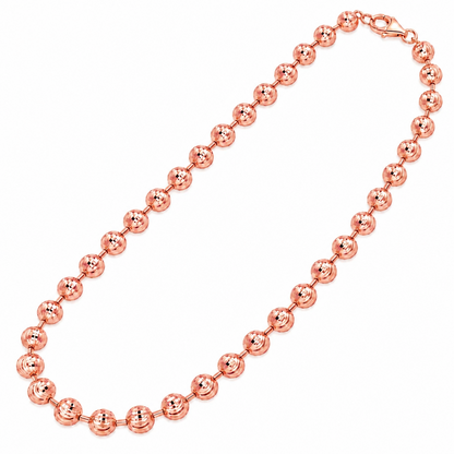 14K Rose Gold Diamond-Cut Moon Cut Chain, view 2