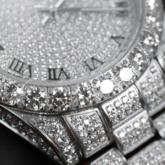 20 CT VVS Moissanite Automatic Legacy Watch, view 7