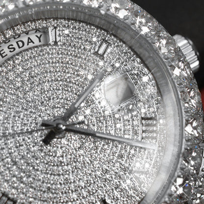 20 CT VVS Moissanite Automatic Legacy Watch, view 13