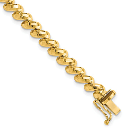 Yellow Gold Plated Sterling Silver San Marco Bracelet, view 6
