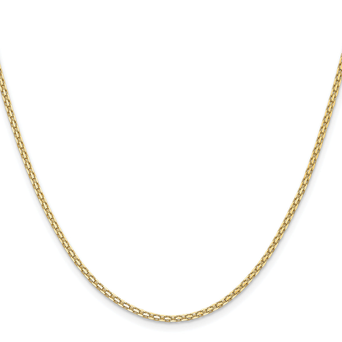 Yellow Gold Plated Sterling Silver Bismark Chain, view 2