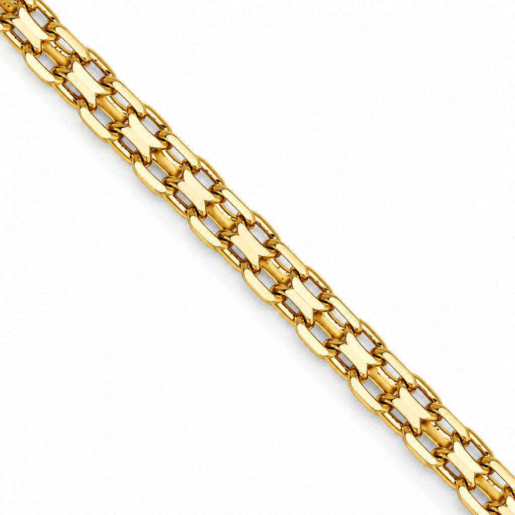 Yellow Gold Plated Sterling Silver Bismark Chain