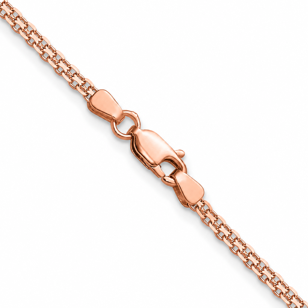 14K Rose Gold Bismark Chain, view 4