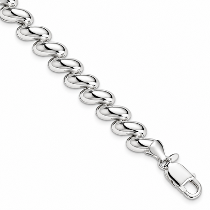 14K White Gold San Marco Bracelet, view 4