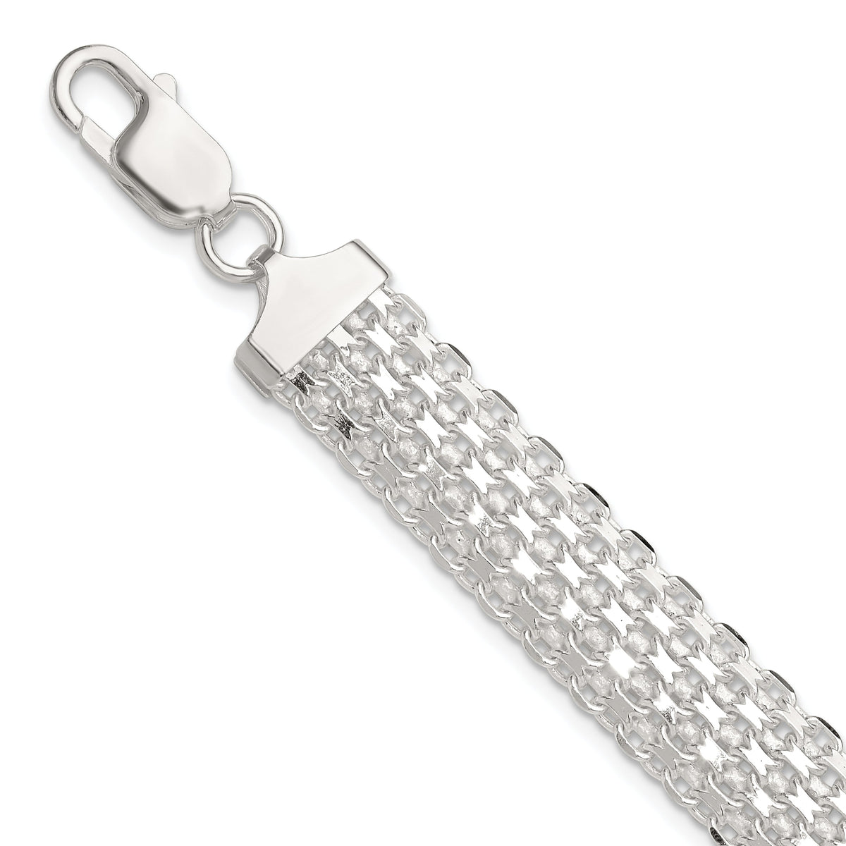 925 Sterling Silver Bismark Bracelet, view 6