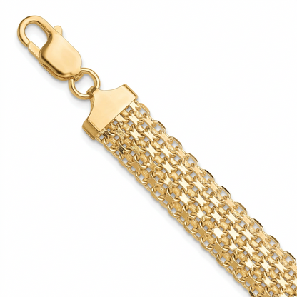 Yellow Gold Plated Sterling Silver Bismark Bracelet, view 4