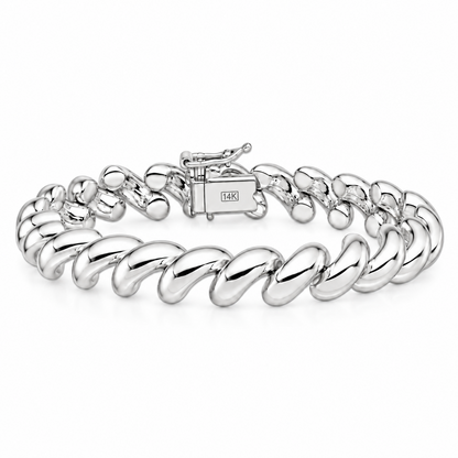 14K White Gold San Marco Bracelet, view 3