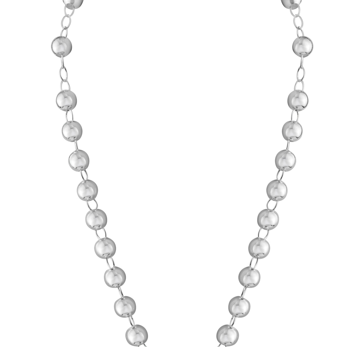 925 Sterling Silver High Polished Rosary Chain, view 2