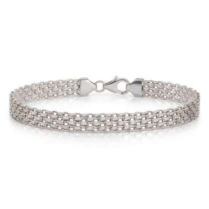 14K White Gold Bismark Bracelet, view 2