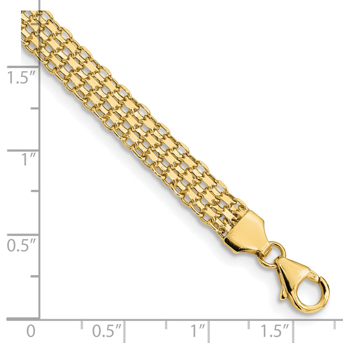 14K Yellow Gold Bismark Bracelet, view 15