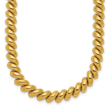 14K Yellow Gold San Marco Chain Necklace, view 16