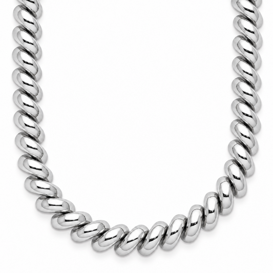 18K White Gold San Marco Chain Necklace