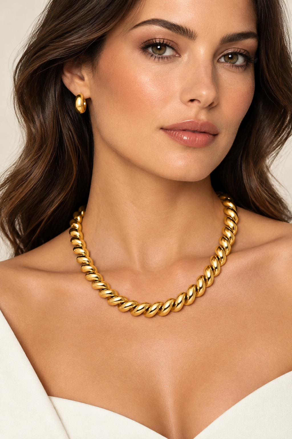 14K Yellow Gold San Marco Chain Necklace, view 4