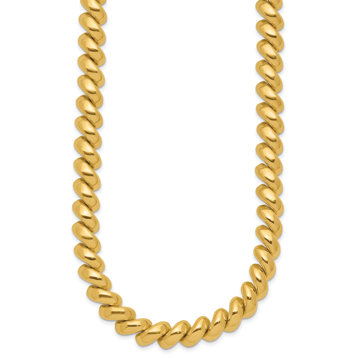 14K Yellow Gold San Marco Chain Necklace, view 13