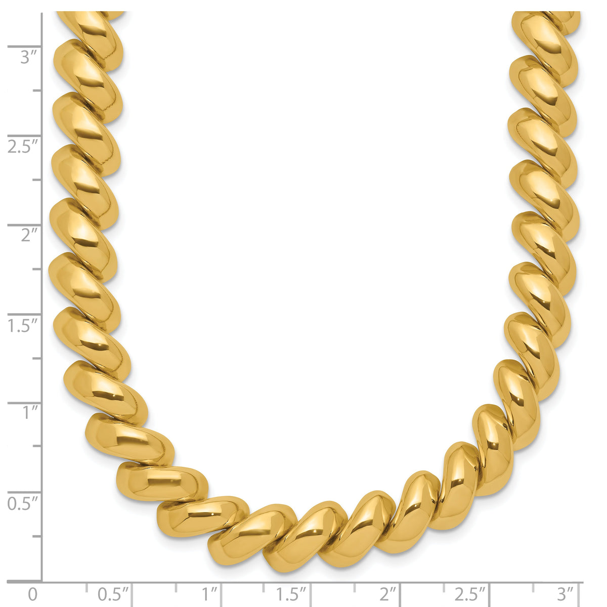 14K Yellow Gold San Marco Chain Necklace, view 8
