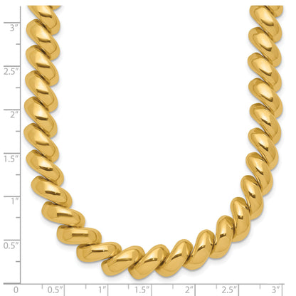 14K Yellow Gold San Marco Chain Necklace, view 8