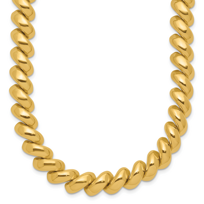 14K Yellow Gold San Marco Chain Necklace, view 15