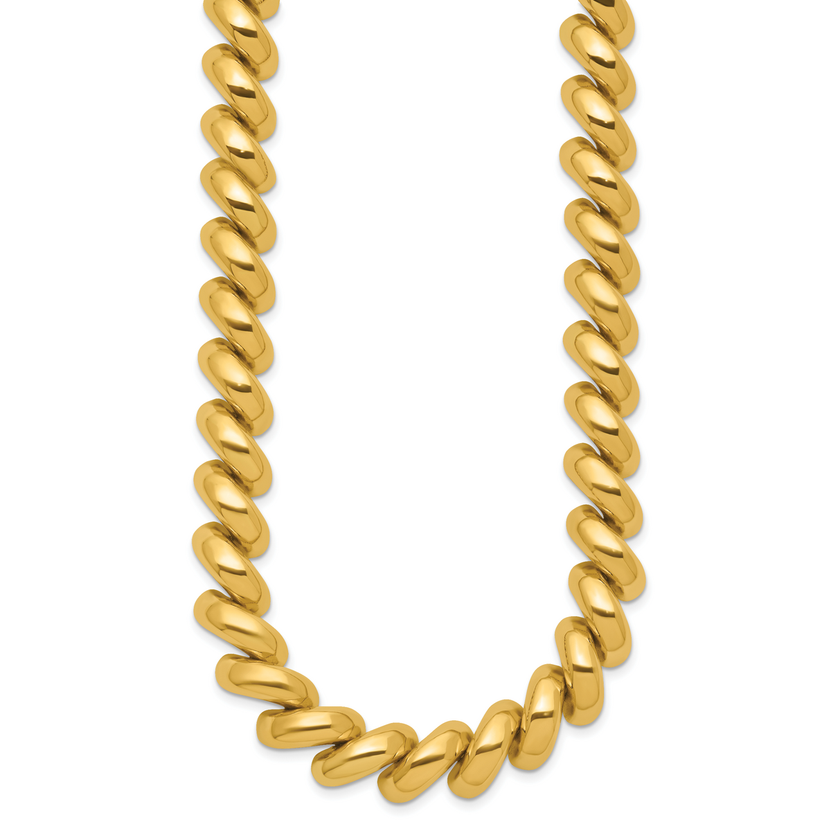 14K Yellow Gold San Marco Chain Necklace, view 14