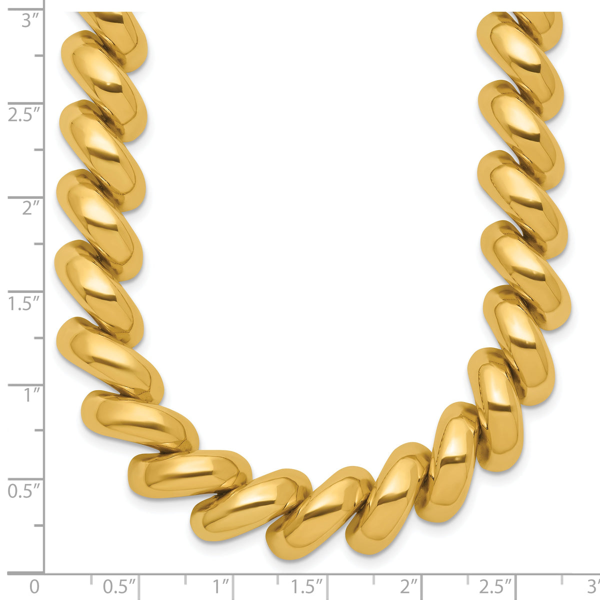14K Yellow Gold San Marco Chain Necklace, view 9