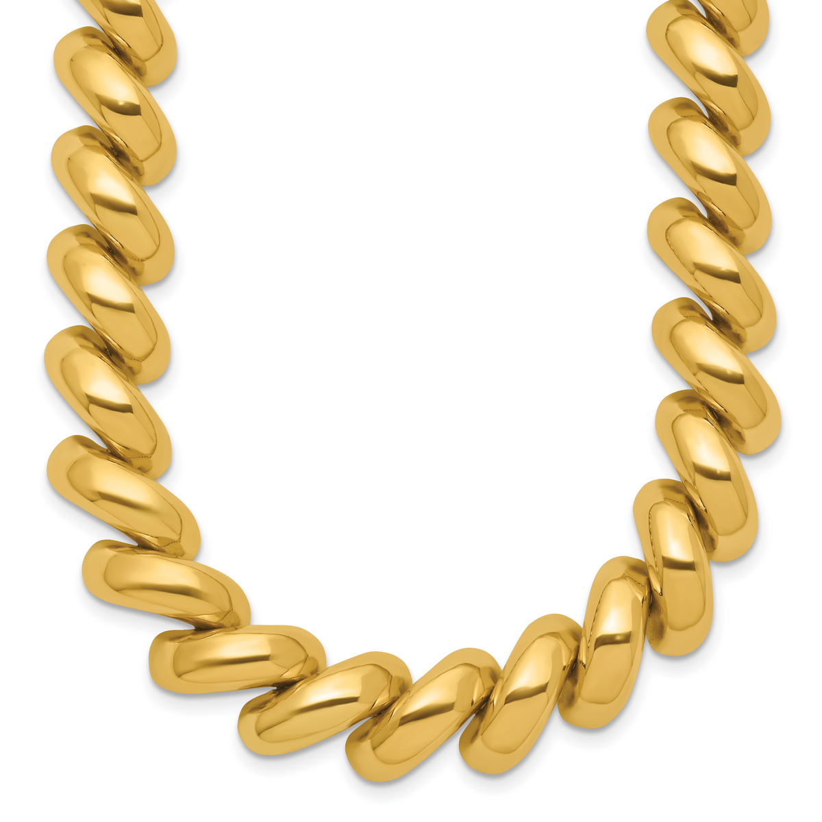 14K Yellow Gold San Marco Chain Necklace, view 17