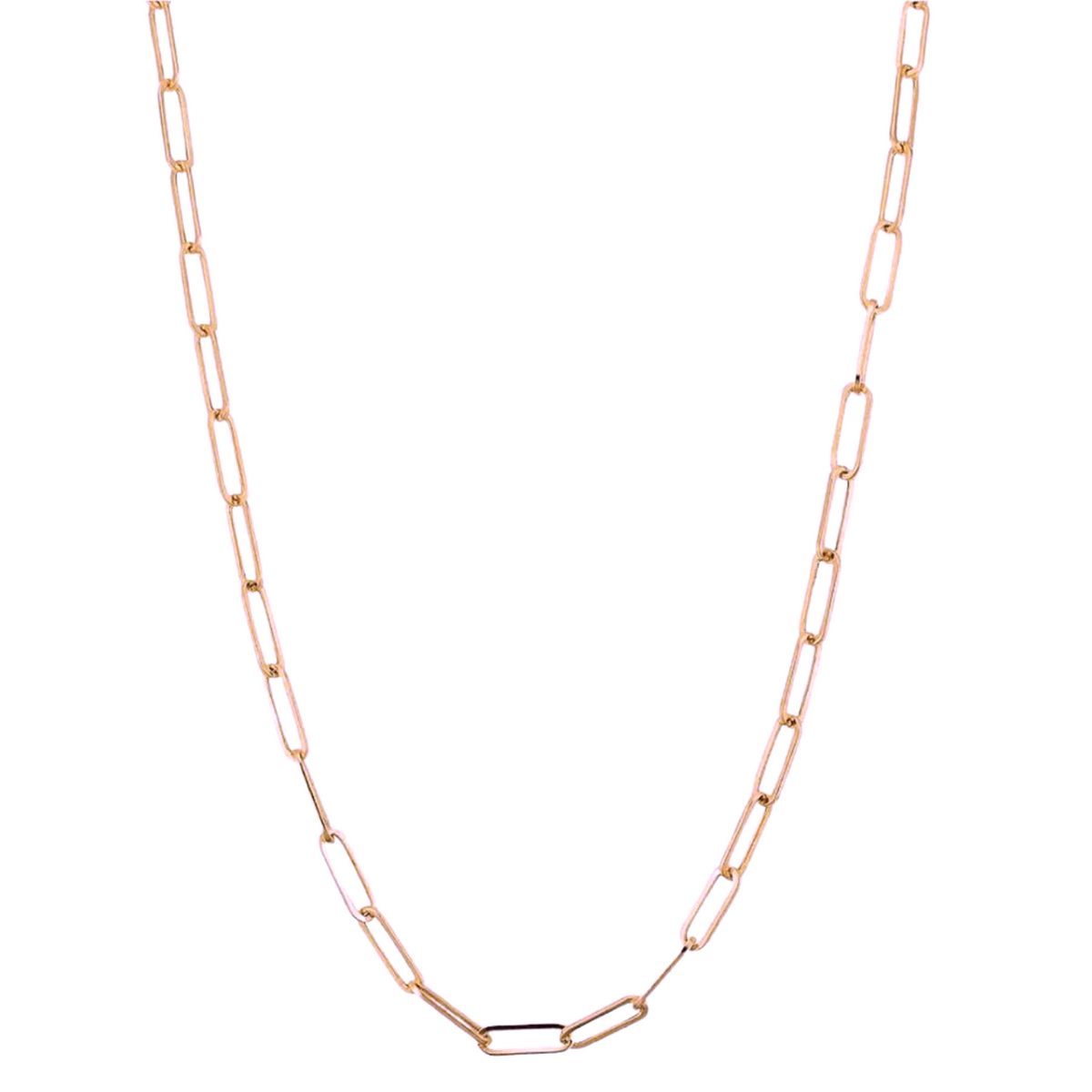 Paper Clip Rose Gold Chain 14KT