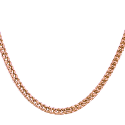 10K Rose Gold Chain - Semi-Solid Rose Franco Chain