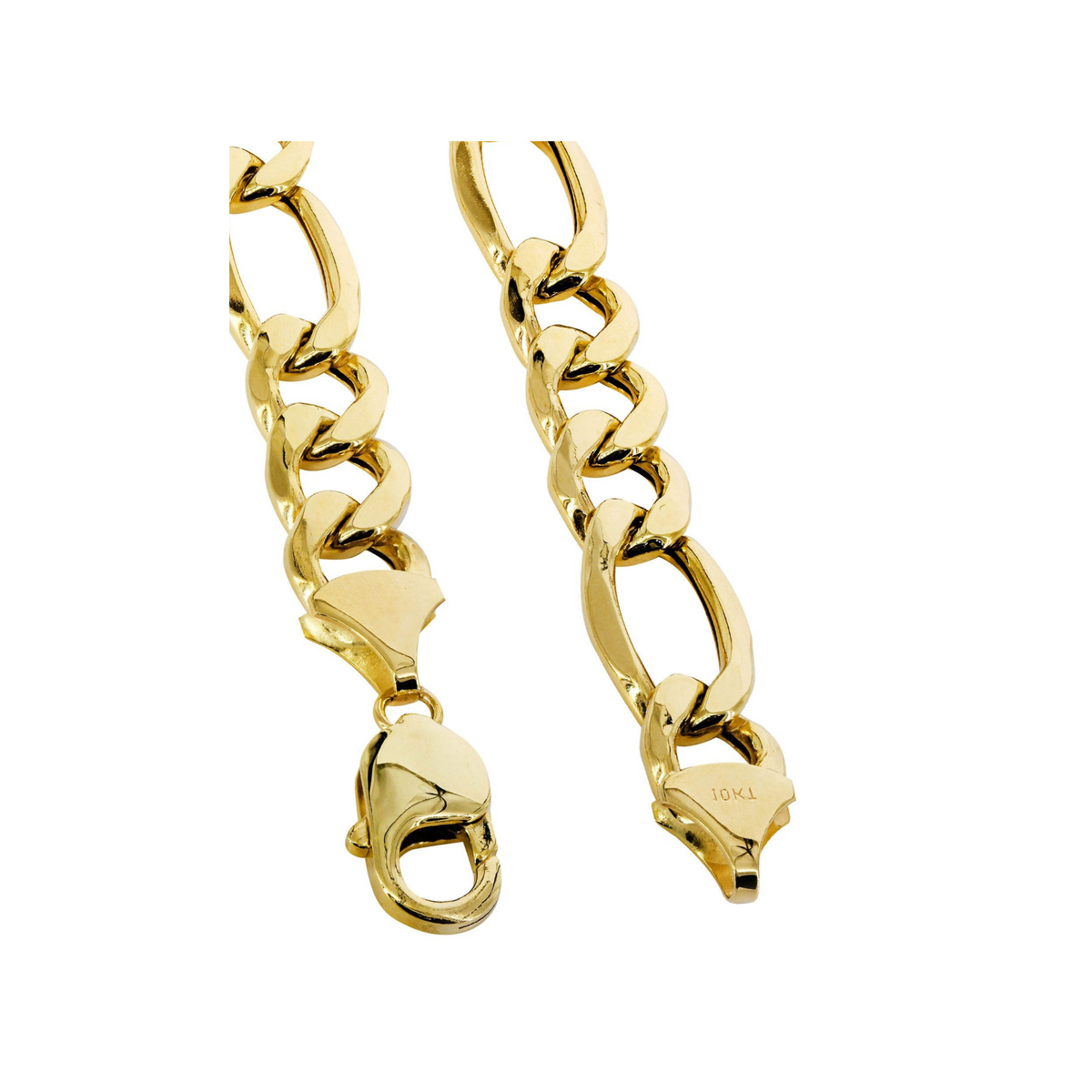 10K Gold Solid Figaro Chain