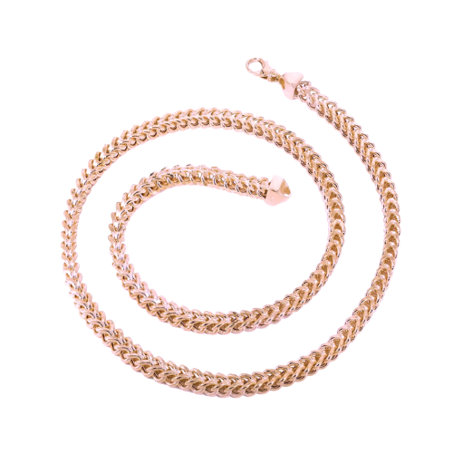 10K Rose Gold Chain - Semi-Solid Rose Franco Chain