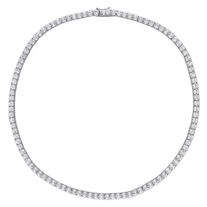 925 Silver Moissanite Tennis Chain and Bracelet, view 4