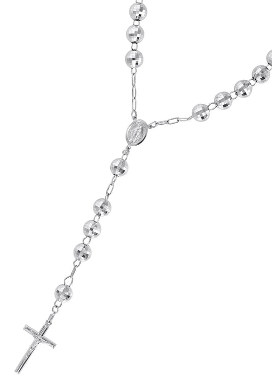 10K White Gold Rosary Chain