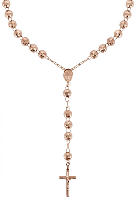 10K Rose Gold Rosary Chain