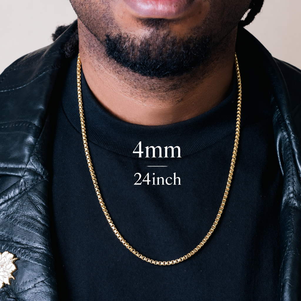 Gold Plated Sterling Silver Round Box Chain – view 2