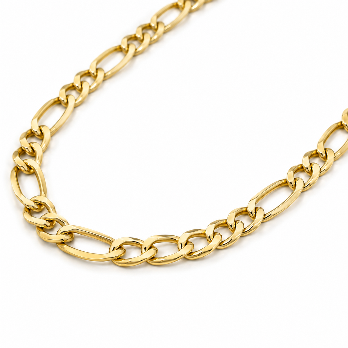 Yellow gold Figaro chain
