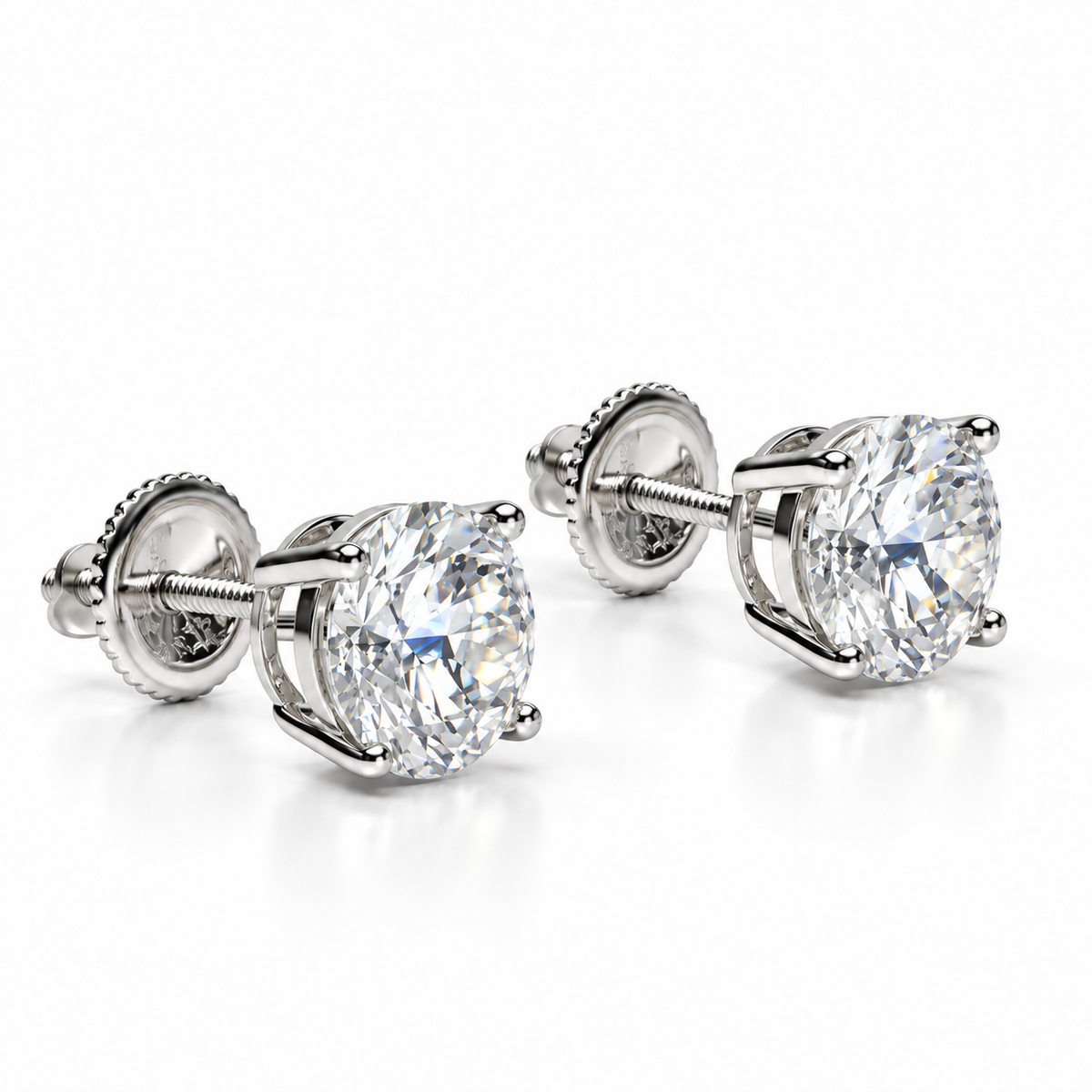 Moissanite stud earrings