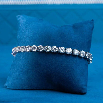 3mm VVS D Moissanite Tennis Necklace & Bracelet Set – 925 Sterling Silver, view 5