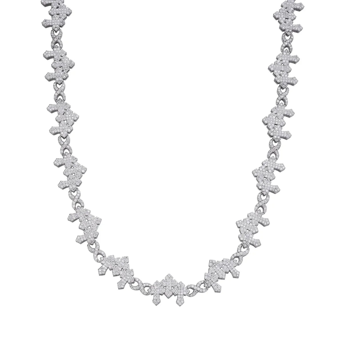VVS D Moissanite Infinity Cross Chain & Bracelet Set