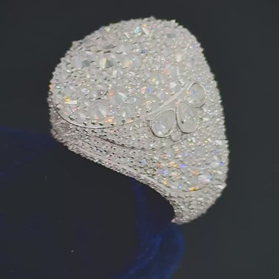 Moissanite Upside Down Diamond Ring, 925 Silver video