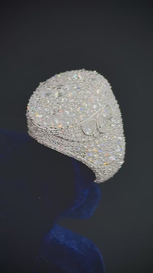 Moissanite Upside Down Diamond Ring, 925 Silver video