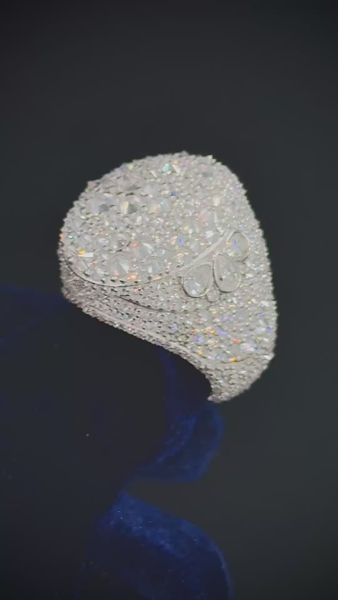 Moissanite Upside Down Diamond Ring, 925 Silver video