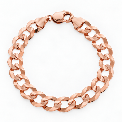 Rose gold Cuban curb link bracelet