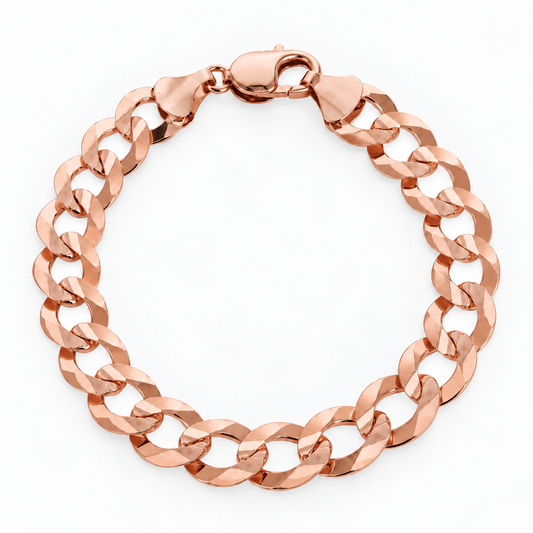 Rose gold Cuban curb link bracelet