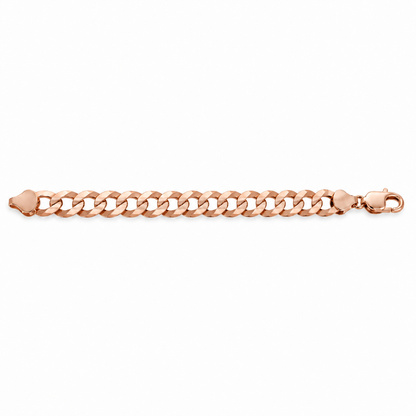 18K Rose Gold Cuban Curb Link Bracelet, side view