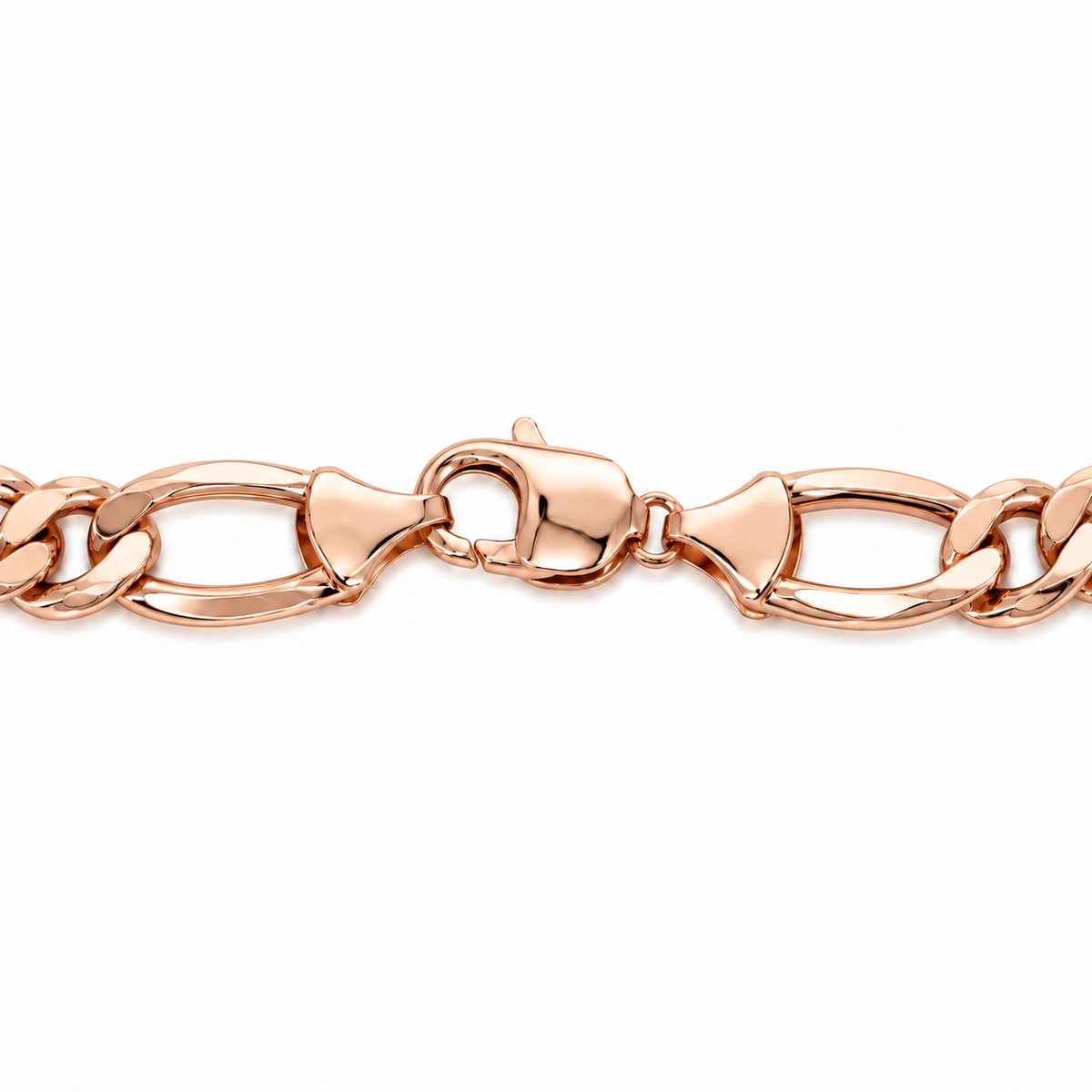 Rose gold Figaro bracelet