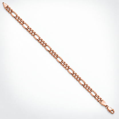 Rose gold Figaro bracelet