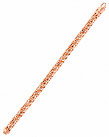 18K Rose Gold Franco Bracelet, alternate view
