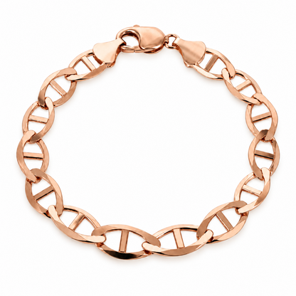 Rose Gold Plated Sterling Silver Mariner Bracelet