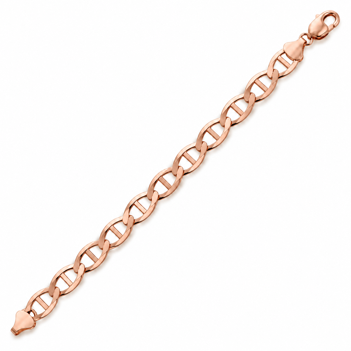 Rose Gold Plated Sterling Silver Mariner Bracelet, view 3