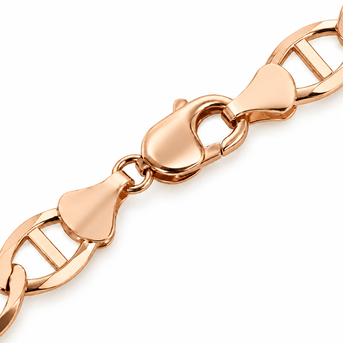 Rose Gold Plated Sterling Silver Mariner Bracelet, view 2