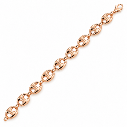 Rose gold puff bracelet