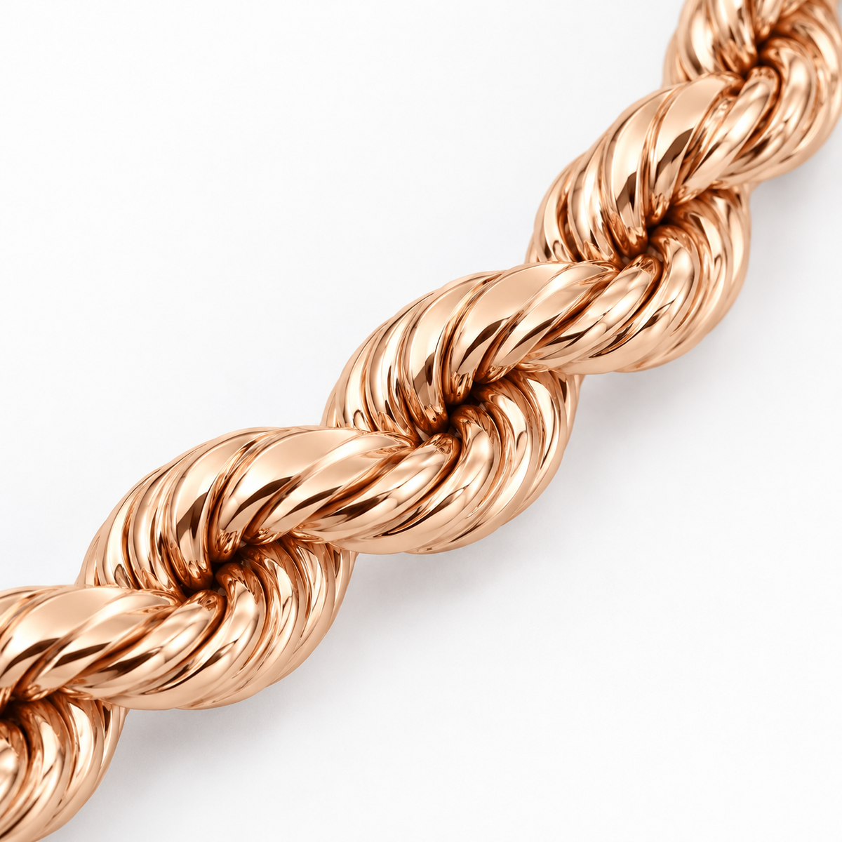 Rose gold rope bracelet